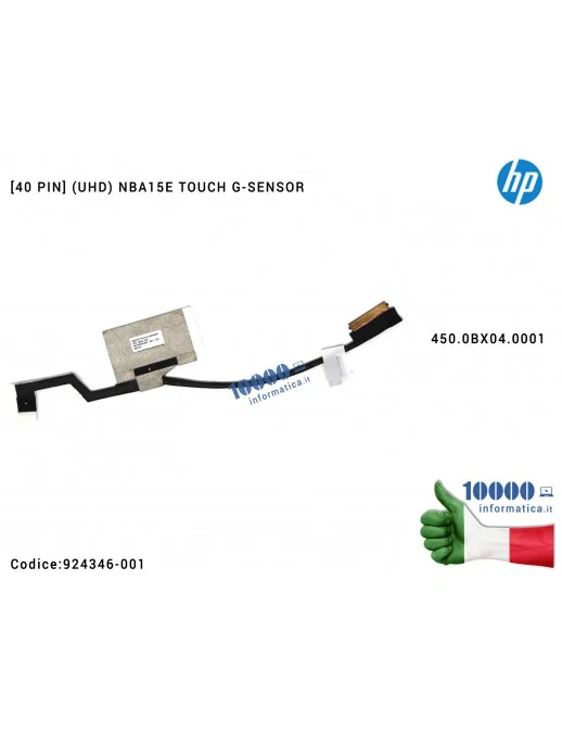 Cavo Flat LCD [40 PIN] (UHD) HP Envy X360 15-BQ 15M-BQ 15-BP 15M-BP 450.0BX04.0001 (UHD) NBA15E TOUCH G-SENSOR