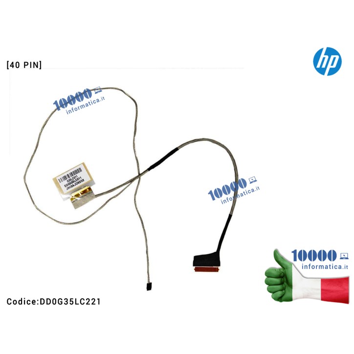 Cavo Flat LCD [40 PIN] HP Omen 15-AX Pavilion 15-BC 15-BC220NR 15-AX033DX 15-AX250WM DD0G35LC221
