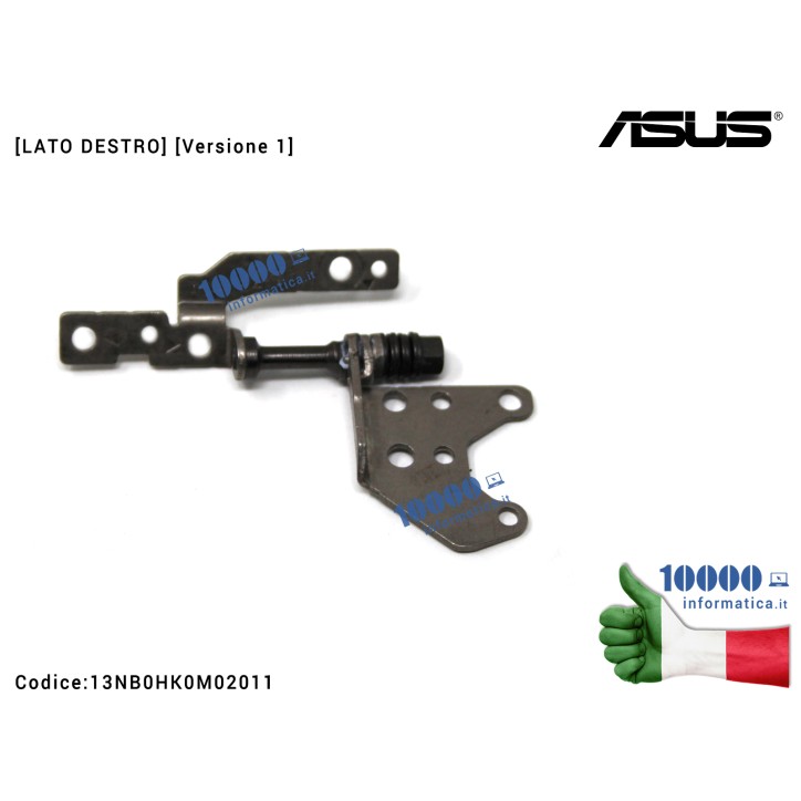 Cerniera Hinge [DX] [Versione 1] ASUS E406 E406M E406MA E406S E406SA R420M R420MA [LATO DESTRO] 13NB0HK0M02021