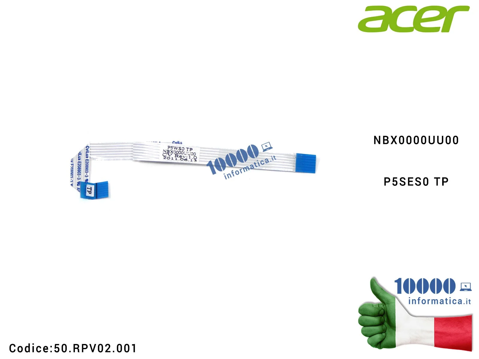 50.RPV02.001 Cavo Collegamento Touchpad TP (8 PIN) ACER Aspire 5755 5755G NBX0000UU00 P5SES0