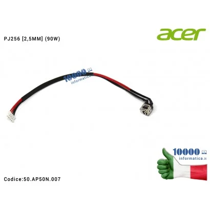 50.AP50N.007 Connettore DC Power Jack PJ256 [2,5 mm] (90W) ACER Aspire 8920 8930 8920G 8930G 50AP50N007 50.AP50N.007