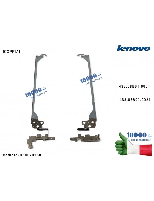 Cerniere Hinges LENOVO IdeaPad V110-15 V110-15ISK (80TL) [COPPIA] (NON TOUCH) 433.08B01.0001 433.08B01.0021 Cerniera Hinge