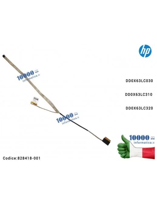 828418-001 Cavo Flat LCD HP ProBook 450 G3 455 G3 DD0X63LC030 DD0X63LC310 DD0X63LC320 828418-001 X63LC320