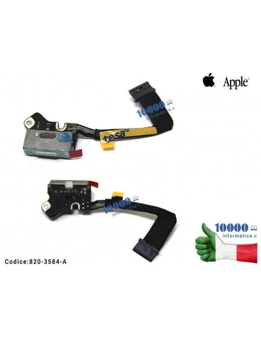 Connettore di Alimentazione DC Power Jack MackBook Pro A1502 (2013) (2014) (2015) MagSafe 2 ME864 ME865 820-3584-A DC Jack Board