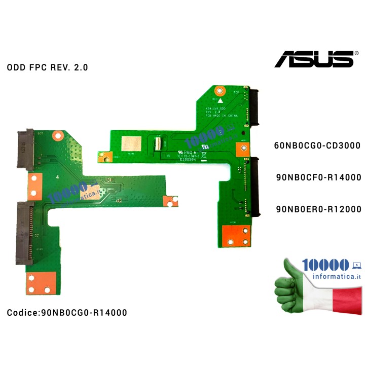 Connettore HDD Board Hard Disk Scheda Lettore Ottico ASUS X541U X541UV X541UVK X541UAK 60NB0CG0-CD3000 90NB0CF0-R1400090NB0ER0-R Connettore HDD Board Hard Disk Scheda Lettore Ottico ASUS X541U X541UV X541UVK X541UAK 60NB0CG0-CD3000 90NB0CF0-R1400090NB0ER0-R