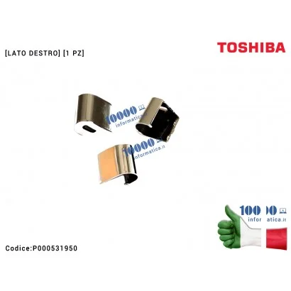 Copri Cerniera Cover Hinge [DX] TOSHIBA Portégé R700 R830 Satellite R630 R830 [LATO DESTRO] Hinge Cap Right