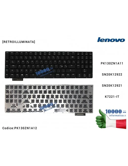 PK130ZN1A12 Tastiera Italiana LENOVO IdeaPad Y900-17 Y900-17ISK Y910 Y910-17ISK Y920-17IKB Y920-17 (SENZA FRAME) [RETROILLUMI...