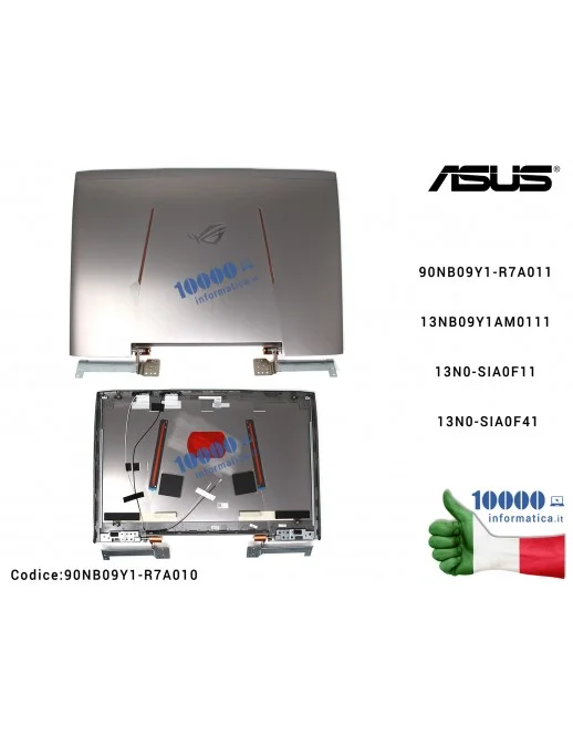 Cover LCD ASUS ROG G752 (GRAY-METAL) G752V G752VL G752VM G752VS G752VT G752VY 90NB09Y1-R7A011 13NB09Y1AM0111 13N0-SIA0F11 13N0-S