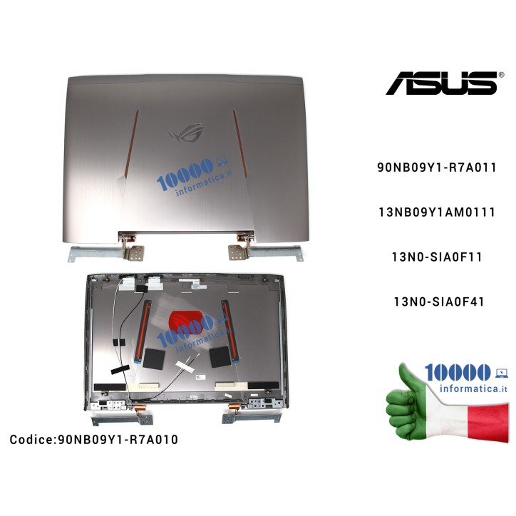 Cover LCD ASUS ROG G752 (GRAY-METAL) G752V G752VL G752VM G752VS G752VT G752VY 90NB09Y1-R7A011 13NB09Y1AM0111 13N0-SIA0F11 13N0-S