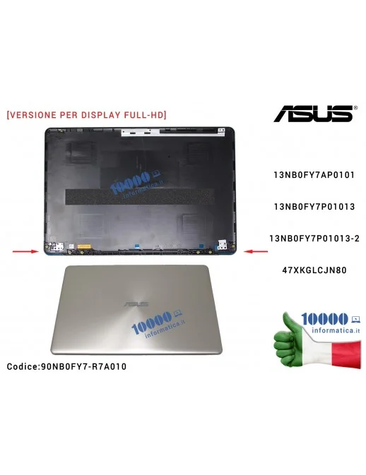 Cover LCD [Versione Full-HD] ASUS VivoBook X510 S510 (ICICLE GOLD) S510U S510UA S510UN S501UR X510U X510UA X510UN X510UR F510U F