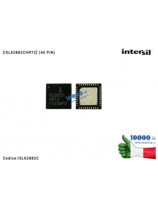 IC Chip INTERSIL ISL62882C ISL62882CH ISL62882CHR ISL 62882 62882C CHRT 62882 CHRTZ QFN40 QFN-40 MULTIFASE PWM RegolatoreISL6288