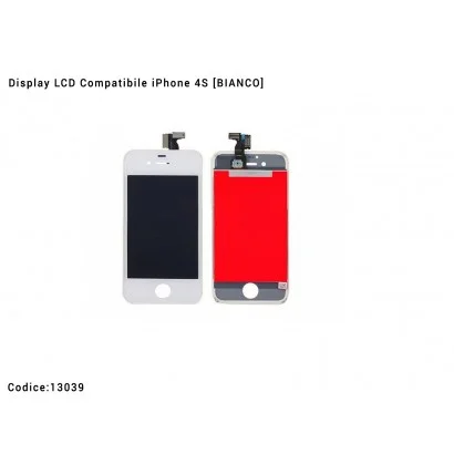 Display LCD Compatibile iPhone 4S [BIANCO] Schermo Vetro Touch Screen