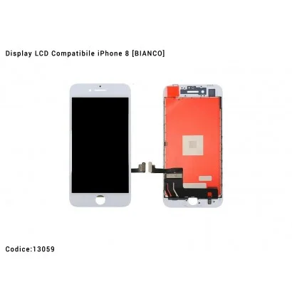Display LCD Compatibile iPhone 8 [BIANCO] Schermo Vetro Touch Screen