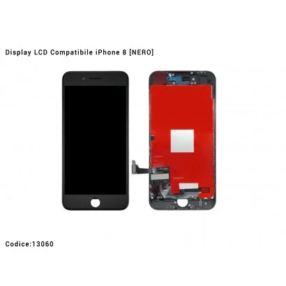 Display LCD Compatibile iPhone 8 [NERO] Schermo Vetro Touch Screen