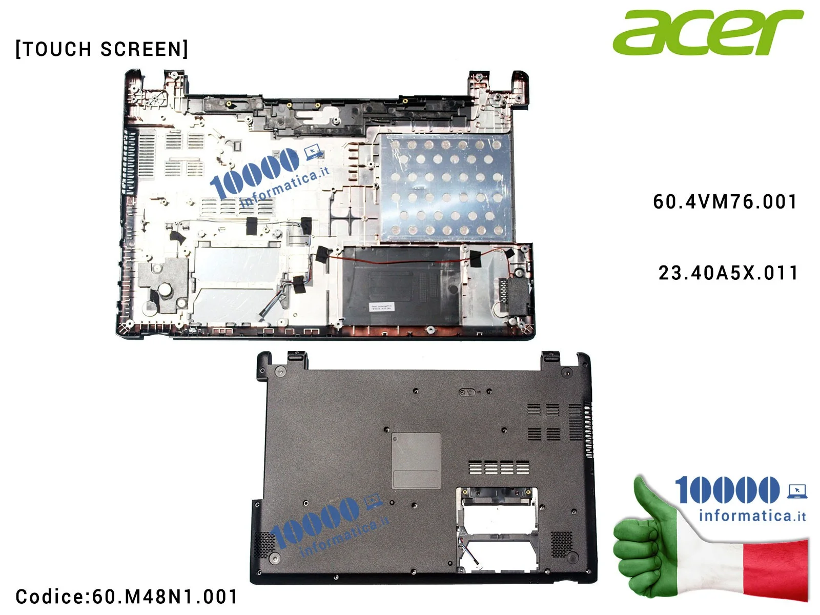 60.M48N1.001 Bottom Case Scocca Inferiore ACER Aspire V5-571 V5-571G V5-571P V5-571PG V5-531PG V5-531P Lower Case 60.4VM76.00...