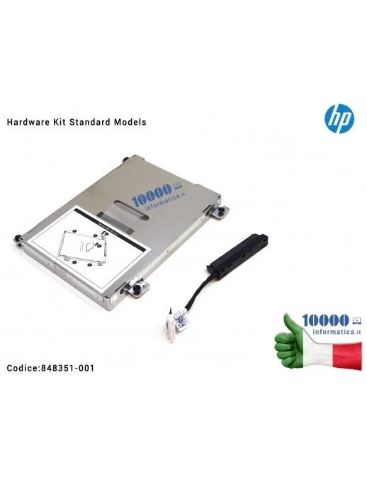 KIT Supporto Caddy + Cavo Connettore HDD Hard Disk HP ZBook 17 G3 (STANDARD MODELS) Hard drive bracket + Hard drive cable