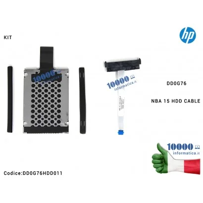 KIT Supporto Caddy + Cavo Connettore HDD Hard Disk HP [CORTO] Pavilion 15-C 15-CB 15-CC 15-CF 15-CK 926848-001DD0G76HDD011