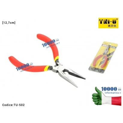 Mini Pinza Becchi Lunghi TNI-U TU-502 Alto Tenore di Carbonio Acciaio Inox (12,7cm) con impugnatura antiscivolo Tweezers Cutter 