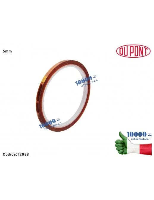 Nastro Adesivo Kapton [5mm x 30mt] Alte Temperature Polymide Tape Protezione Scheda Madre Notebook Smartphone Tablet BGA PCB Boa