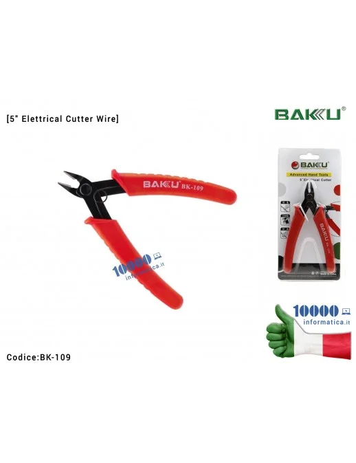 Pinza Tronchese Multifunzionale da Taglio BAKU BK-109 [45°] Tronchesina 5" Elettrical Cutter Wire Modellismo Elettronica Riparaz