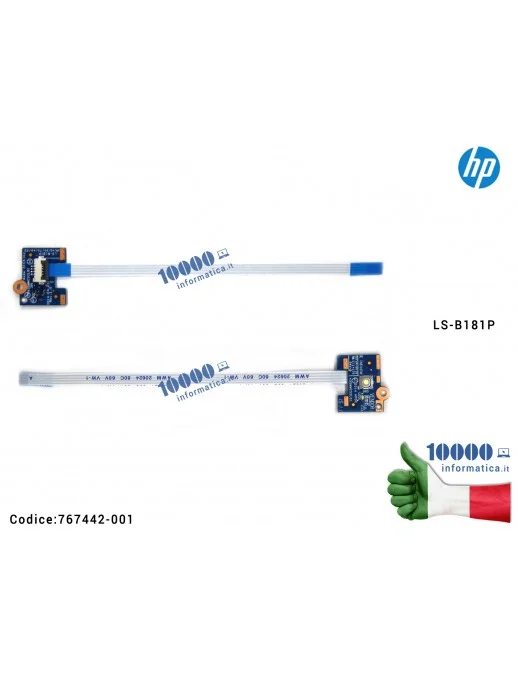 Pulsante Tasto Accensione Power Board HP ProBook 440 G2 450 G2 455 470 G2 LS-B181P 767442-001