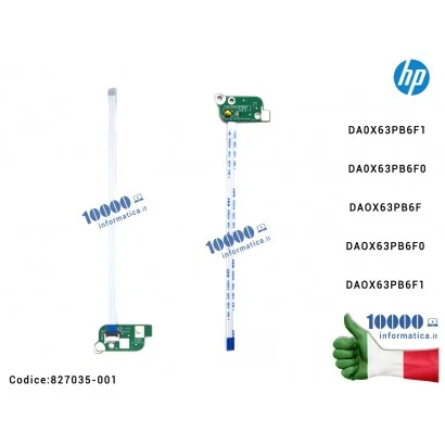 827035-001 Pulsante Tasto Accensione Power Board HP ProBook 450 G3 455 G3 470 G3 DAOX63PB6F DAOX63PB6F0 DAOX63PB6F1 DA0X63PB6...