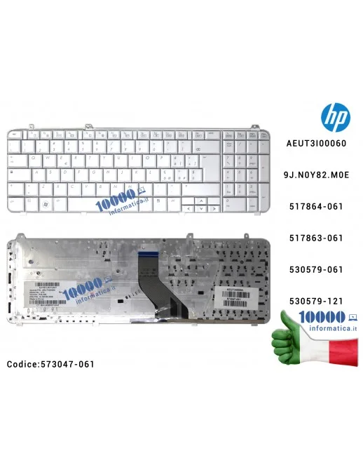 Tastiera Italiana (BIANCA) HP Pavilion DV6-1000 DV6-1100 DV6-1200 DV6-2000 [BIANCO] 9J.N0Y82.P0E 9J.N0Y82.H0F AEUT3F00020 AEUT3I