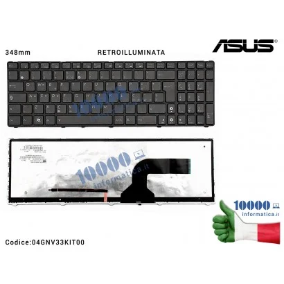 Tastiera Italiana ASUS G60 G72 G73 K52 K60 K70 K72 N61 N71 G51 [RETROILLUMINATA] 04GNV33KIT00-3 9J.N2J82.J0E9J.N2J82.P0E 0KN0-E0