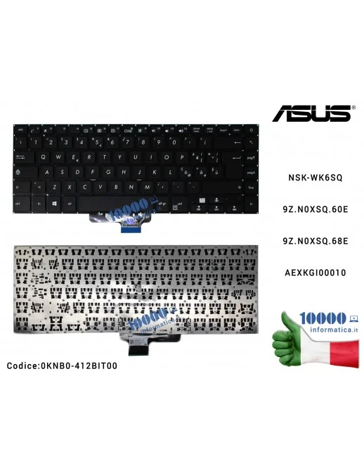 Tastiera Italiana ASUS VivoBook Max 15 X510UA X510UQ F510UA [NO FRAME] NSK-WK6SQ 9Z.N0XSQ.68E AEXKGI00010