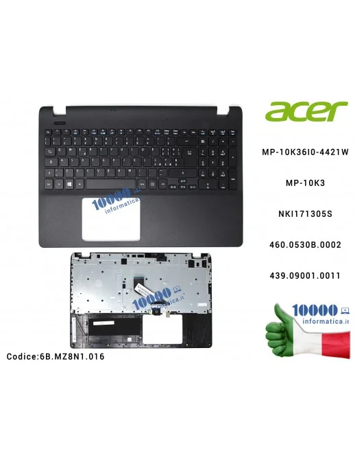 Tastiera Italiana Completa di Top Case Superiore ACER Aspire ES1-531 Extensa 2519 [NERA] NKI171305S  MP-10K36I0-4421W MP-10K3 46
