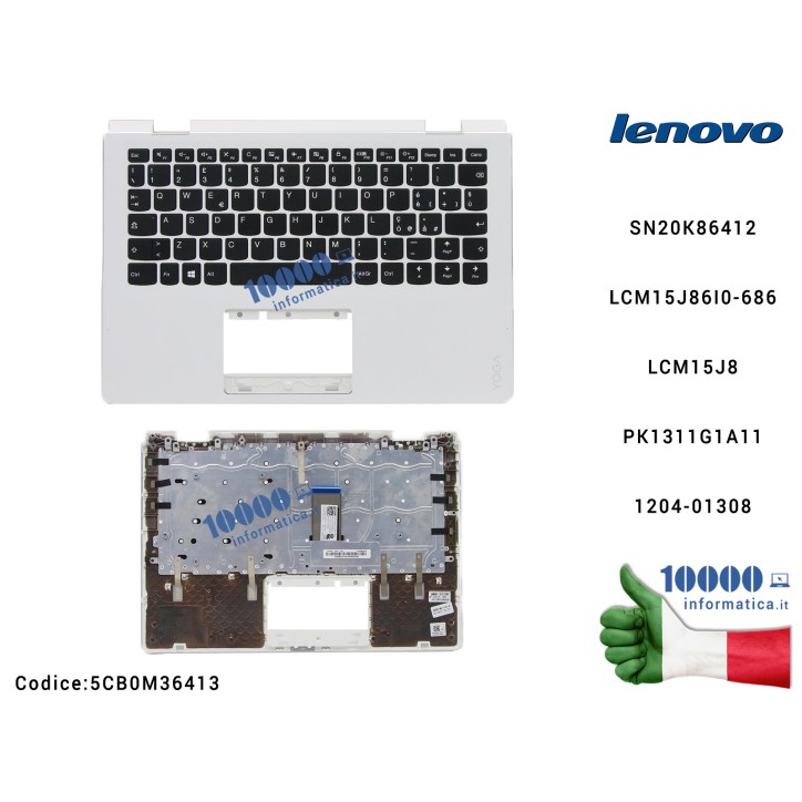 Tastiera Italiana Completa di Top Case Superiore LENOVO Yoga 310-11IAP (80U2) SN20K86412 LCM15J86I0-686 LCM15J8 PK1311G1A11 1204 Tastiera Italiana Completa di Top Case Superiore LENOVO Yoga 310-11IAP (80U2) SN20K86412 LCM15J86I0-686 LCM15J8 PK1311G1A11 1204
