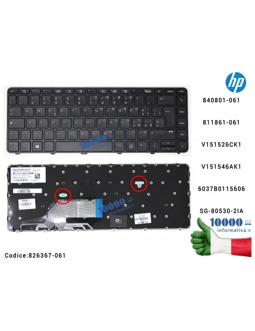 Tastiera Italiana HP ProBook 430 G3 440 G3 440 G3 440 G4 830323-061811839-061 906764-061 822338-061 840801-061 V151546AK1826367-