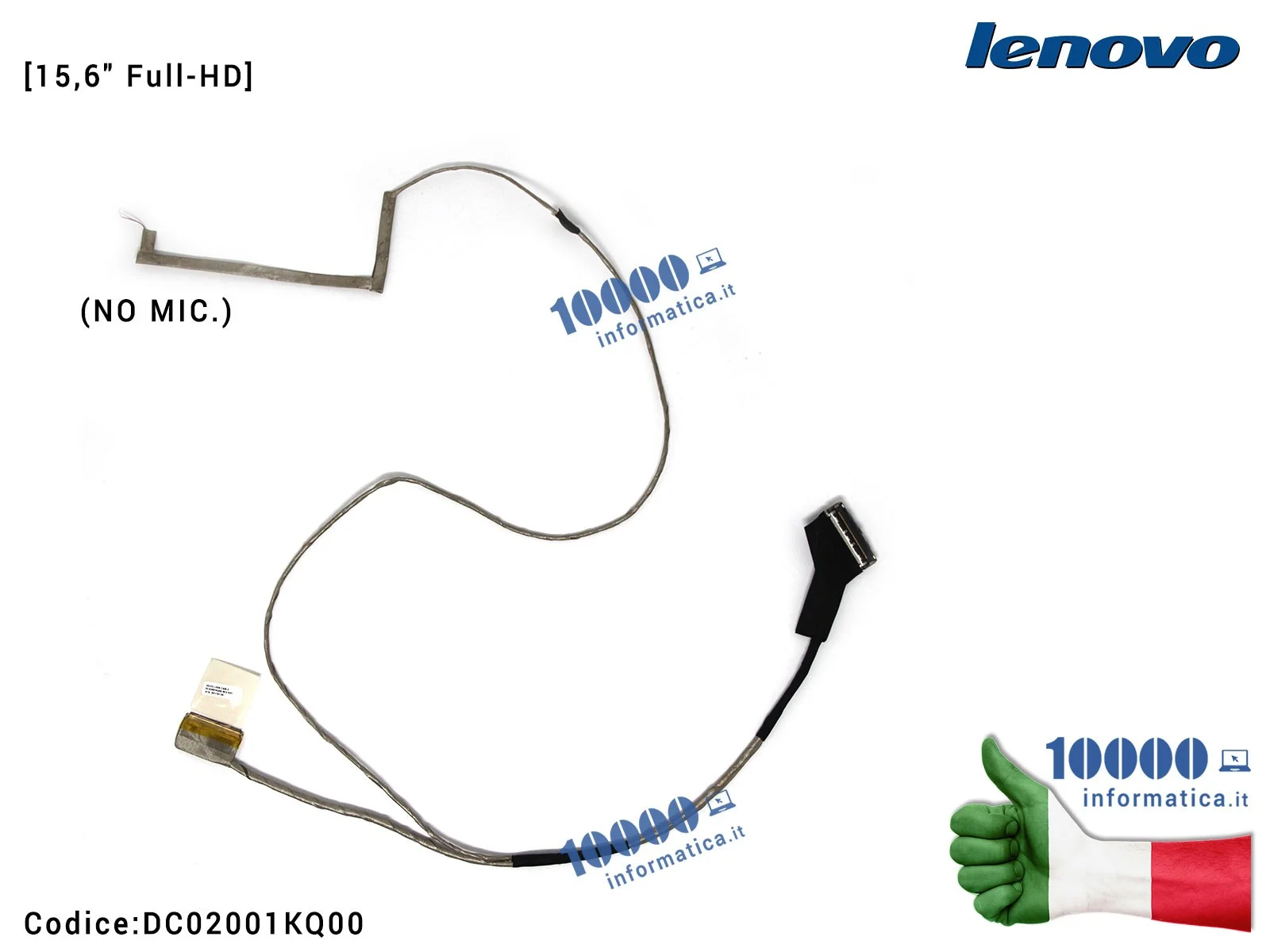 DC02001KQ00 Cavo Flat LCD LENOVO Edge Thinkpad E531 modello Full-HD 15,6" FHD DC02001KQ00 (NO MIC.)