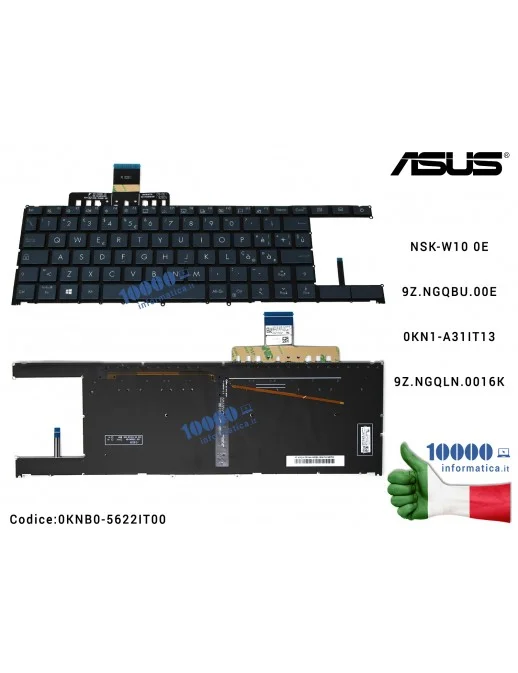 Tastiera Italiana Retroilluminata ASUS ZenBook Duo UX481F UX481FL [NO FRAME] NSK-W10 9Z.NGQBU.00E 0KN1-A31IT13