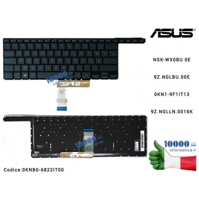 Tastiera Italiana Retroilluminata ASUS ZenBook Pro Duo UX581G UX851GV UX581L UX581LV [SENZA FRAME] NSK-WX0BU 0E 9Z.NGLBU.00E 0KN