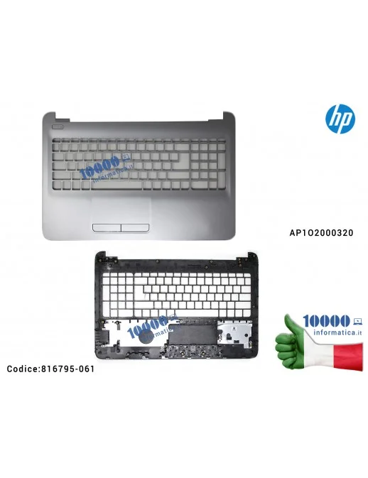 Top Case Superiore Palmrest HP 15-AC [SILVER] 15-AF 15-AY 15-BA 250 G4 255 G4 256 G4 250 G5 255 G5 15Q-AJ AP1O2000320 816795-061