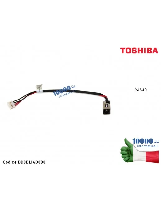 DD0BLIAD000 Connettore di Alimentazione DC Power Jack PJ640 TOSHIBA Satellite L50-B L55-B L55T-B DD0BLIAD000
