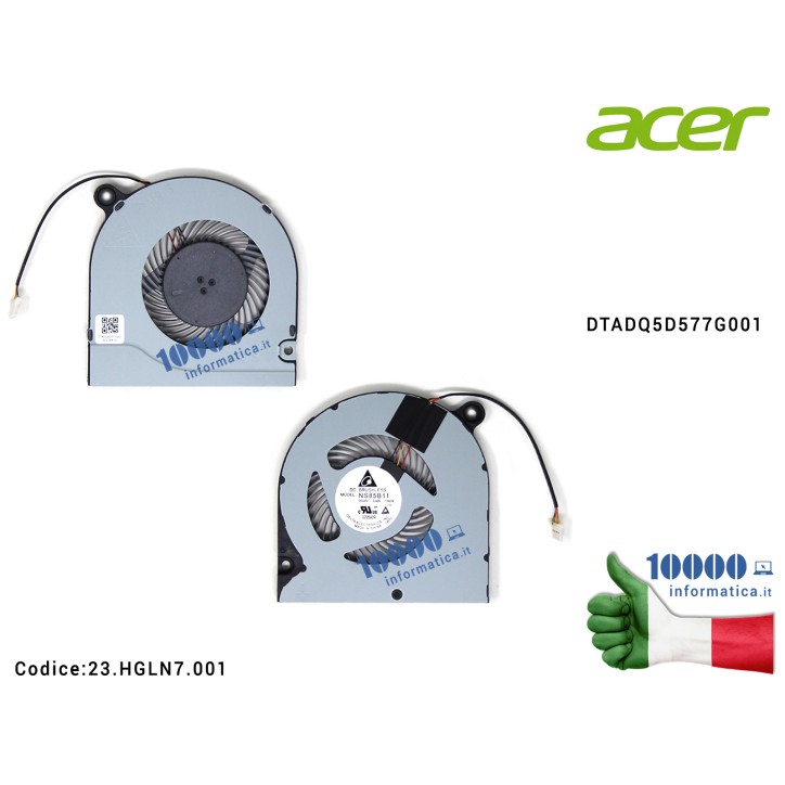 Ventola Fan CPU ACER Aspire A314-22 A314-22G A315-23 A315-23G A315-55G A315-55KG A315-57G A515-44 A515-44G A515-54 A515-54G A515