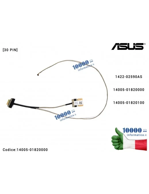 14005-01820000 Cavo Flat LCD ASUS [30 PIN] X556 X556U F556 F556U A556 A556U X556UJ X556UR 1422-02590AS 14005-01820100 14005-0...