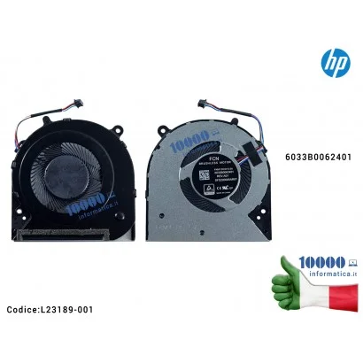 L23189-001 Ventola di Raffreddamento Fan CPU HP 14-CF 14-CK 14-CM 240 G7 246 G7 [DIS] 14-CF0006DX 14-CK0066ST 14-CF0008CA 14-...
