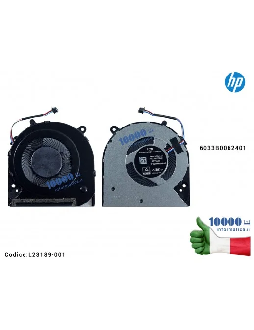 Ventola di Raffreddamento Fan CPU HP 14-CF 14-CK 14-CM 240 G7 246 G7 [DIS] 14-CF0006DX 14-CK0066ST 14-CF0008CA 14-CK0052CL 14-CK