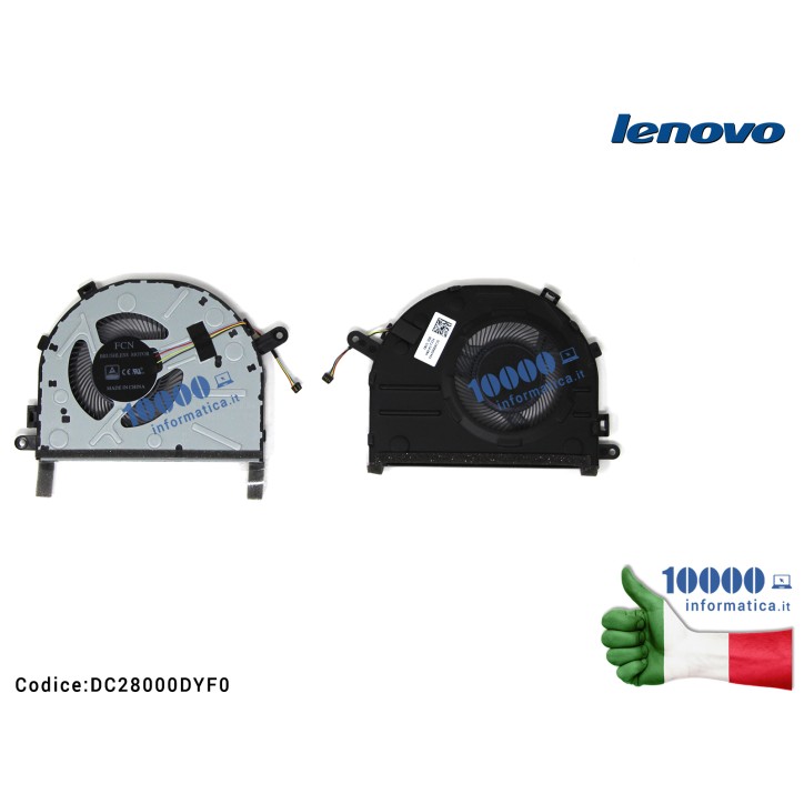 Ventola di Raffreddamento Fan CPU LENOVO IdeaPad 7000-14IKBR 330S-14IKBR 7000-15IKBR 7000-15ARR DC28000DYF0 Ventola di Raffreddamento Fan CPU LENOVO IdeaPad 7000-14IKBR 330S-14IKBR 7000-15IKBR 7000-15ARR DC28000DYF0