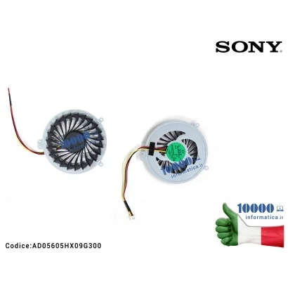 Ventola di Raffreddamento Fan CPU SONY Vaio SVE15 SVE151 SVE14 SVE141 VPC-EE VPC-EH AD05605HX09G300 SVE151100C SVE1511SAC