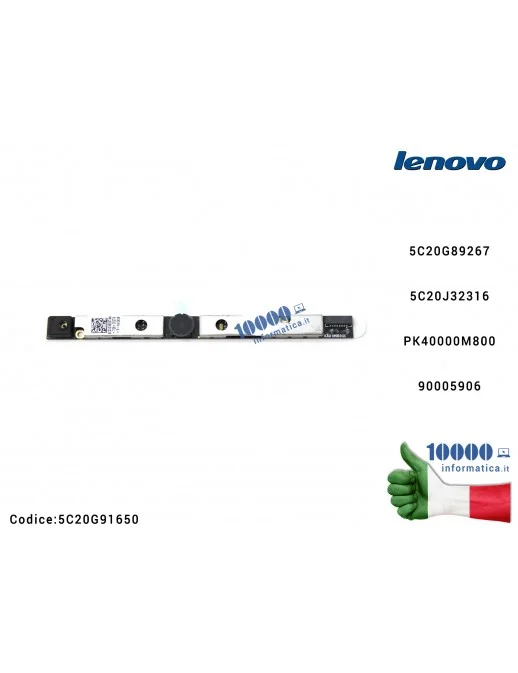 Webcam + Microfono LENOVO IdeaPad G50-30 G50-70 G50-80 G40-80 G50-45 [1 MP] PK40000M800 90005906 5C20G91650 FRU5C20G91650