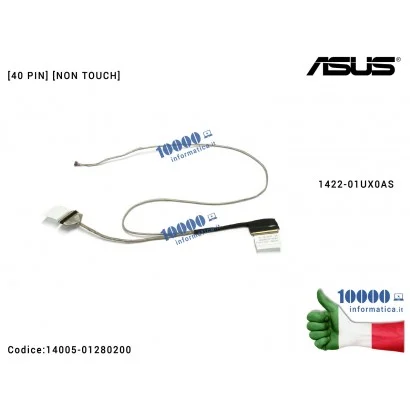14005-01280200 Cavo Flat LCD ASUS [40 PIN] [NON TOUCH] A553 X553 A553M F553M K553M X553M F553MA K553MA X553MA X553S [VERSIONE...