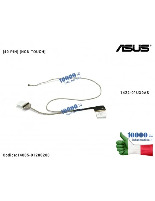 Cavo Flat LCD ASUS [40 PIN] [NON TOUCH] A553 X553 A553M F553M K553M X553M F553MA K553MA X553MA X553S [VERSIONE 2] 14005-01280200