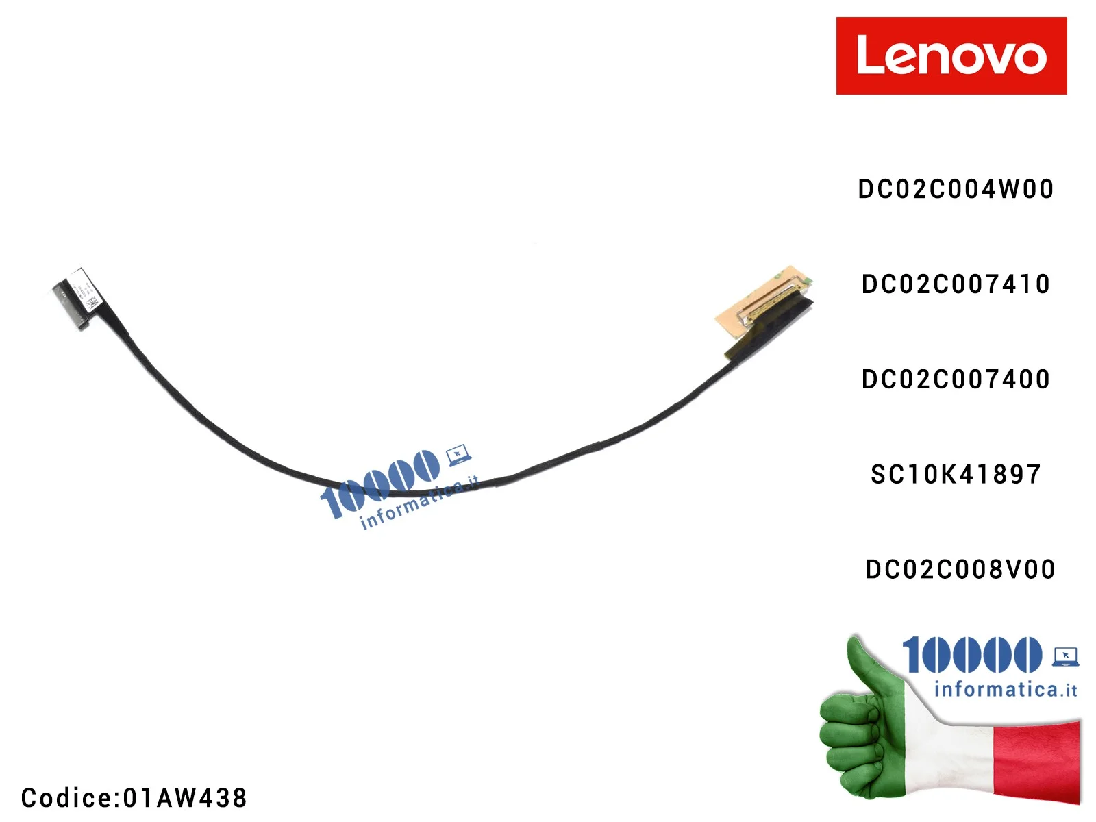 01AW438 Cavo Flat LCD LENOVO ThinkPad X250 X240 X240S X240I X260 X260I DC02C004W00 DC02C007410 DC02C007400 SC10K41897 01AW438...