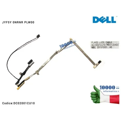 NRNR Cavo Flat LCD DELL XPS 14Z L412Z JYF5Y DC02001CU10 NRNR 0NRNR CN-0NRNR PLW00