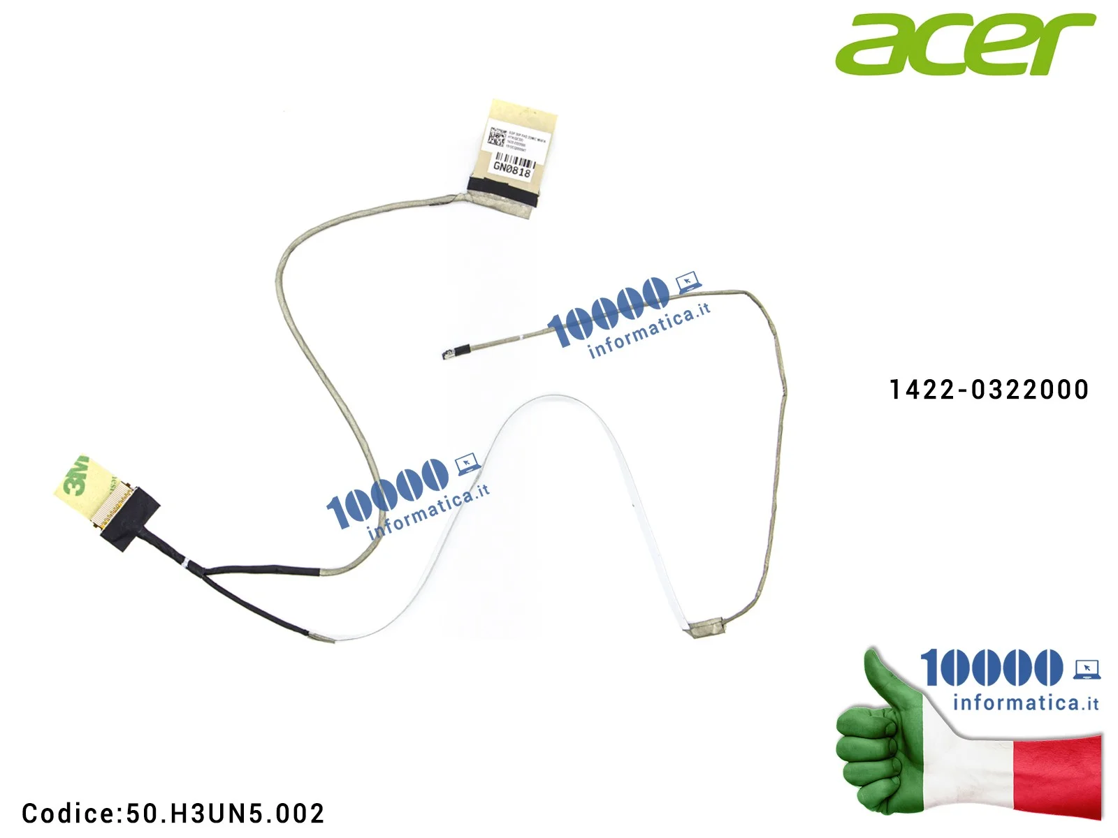 50.H3UN5.002 Cavo Flat LCD ACER Swift SF314-55 SF314-55G (30 PIN) 1422-0322000 50.H3UN5.002 50H3UN5002