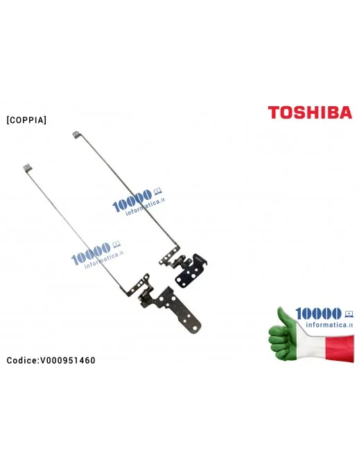 V000951460 Cerniere Hinges Cerniera TOSHIBA Satellite L30W-B [COPPIA] V000951460